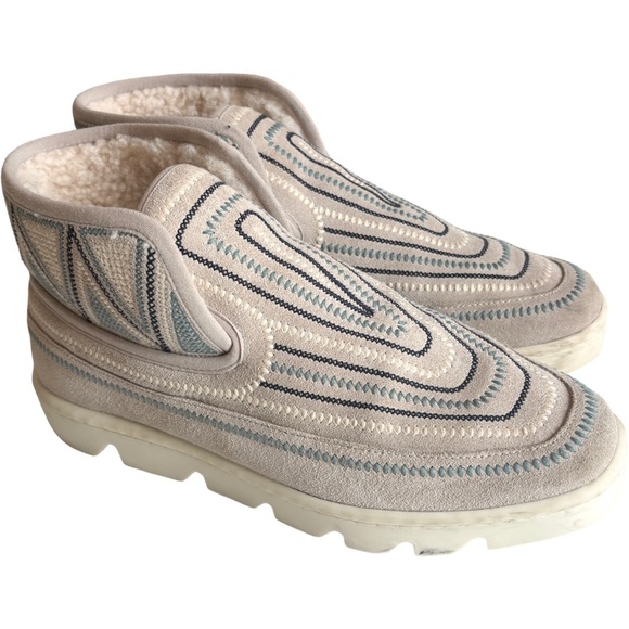 BERNARDO Drea Shearling Lined Ankle Moccasin in Cream Size 8 - Picture 4 of 7